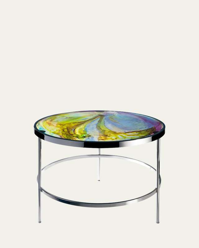 Aqua Blue Side Table